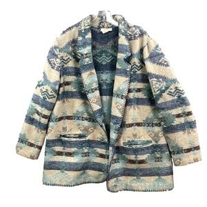 Vintage Hunters Run Blazer Jackets Womens Aztec Southwestern Wool Blend USA Made